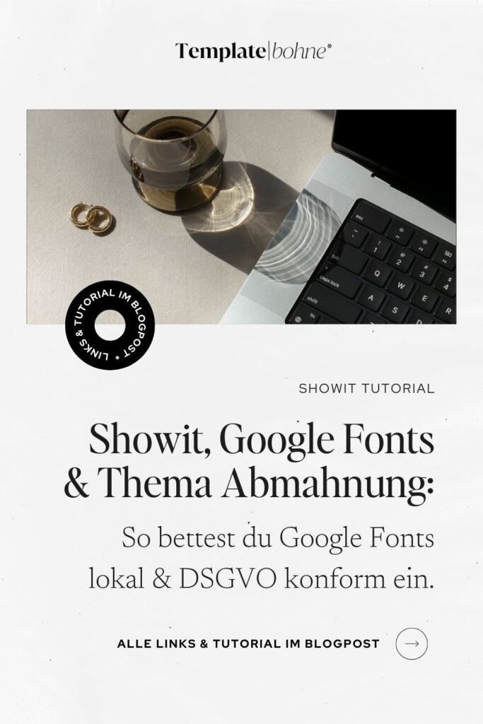 Showit Google Web Fonts DSGVO Abmahnung richtig einstellen