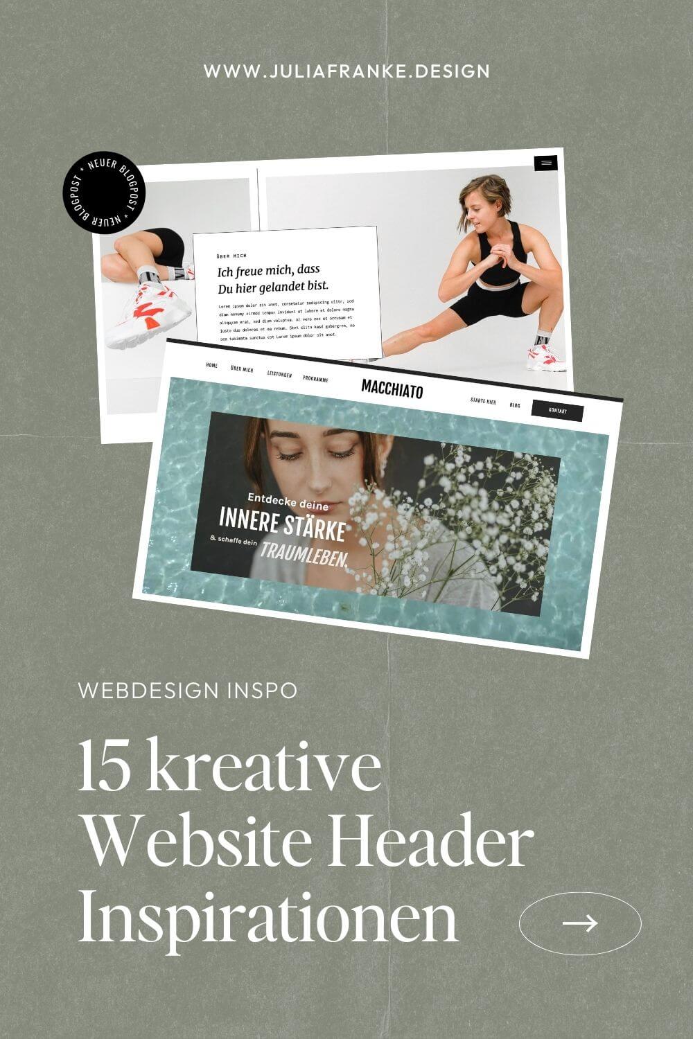 15 kreative Showit Website Header Beispiele - Juliafranke.design
